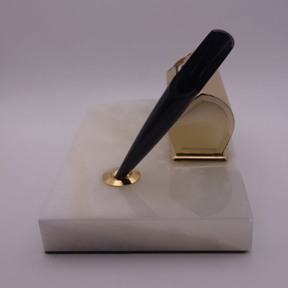 Vintage Marble Pen Holder and Manual Day Date Month Desk Accessory - Picture 7 of 14